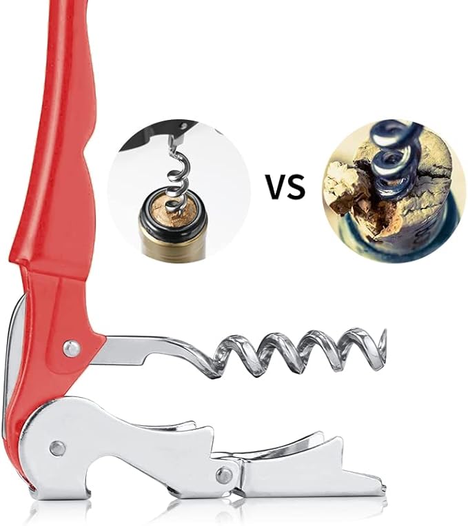 Professional Waiter Corkscrew Wine Openers Set, Heavy Duty Stainless Steel Hinges Wine Key for Restaurant Waiters, Sommelier, Bartenders