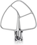 K45B Stainless Steel Flat Beater for Kitchenaid Tilt Head Stand Mixer, Polished Paddle Attachment for KitchenAid Mixer Attachments, Fits 4.5-5 Quart Models, Dishwasher Safe