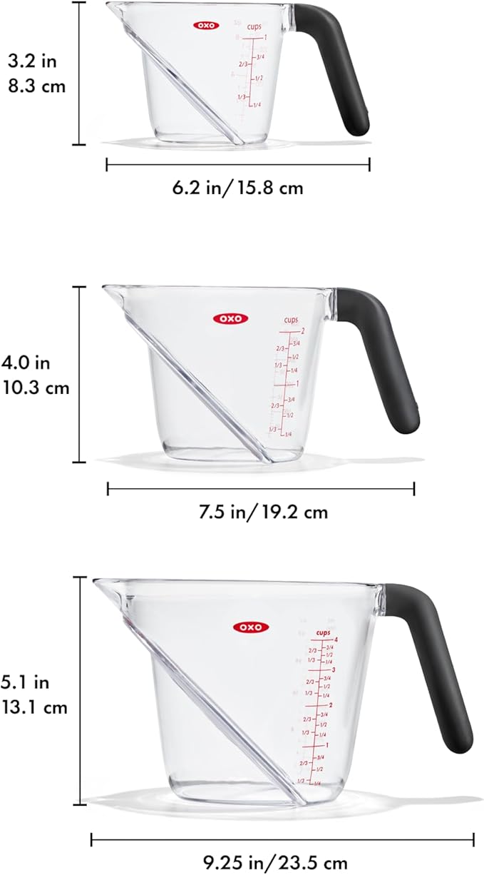 OXO Good Grips 3-Piece Angled Measuring Cup Set