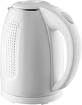 OVENTE Electric Kettle, 1.7L Double Wall Stainless Steel Insulated Water Boiler & Heater for Coffee or Tea, 1100W Fast Boiling with Auto Shut-Off, Boil-Dry Protection & Secure Locking Lid, White KD64W