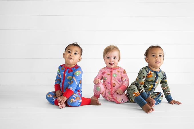 Little Sleepies Pajamas for Baby Boys & Girls, Viscose from Bamboo Baby Pajamas, Preemie & Newborn Sleepers, 2-Way Zipper PJs