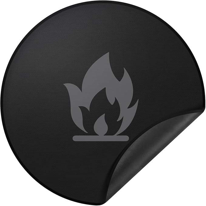 48" Fire Pit Mat for Solo Stove Bonfire: Round Fireproof Under Grill Mat Heat Insulated Indoor Fireplace Pad Protector for Decks, Patios, Grass, BBQ Smoker, Portable Reusable Oil-Proof and Waterproof