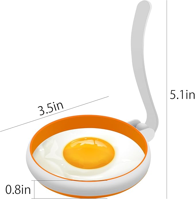 Silicone Egg Molds for Kids, Round Egg Ring for Frying Egg, Easy Clean Silicon Egg Rings Pack of 4, Nonstick Silicone Egg Mcmuffin Maker Pancake Ring Kitchen Egg Fry Ring