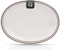 Stoneware Narrow Rim Commercial Grade Dinnerware (Brown Speckle, Platter 11.5" x 8.5")