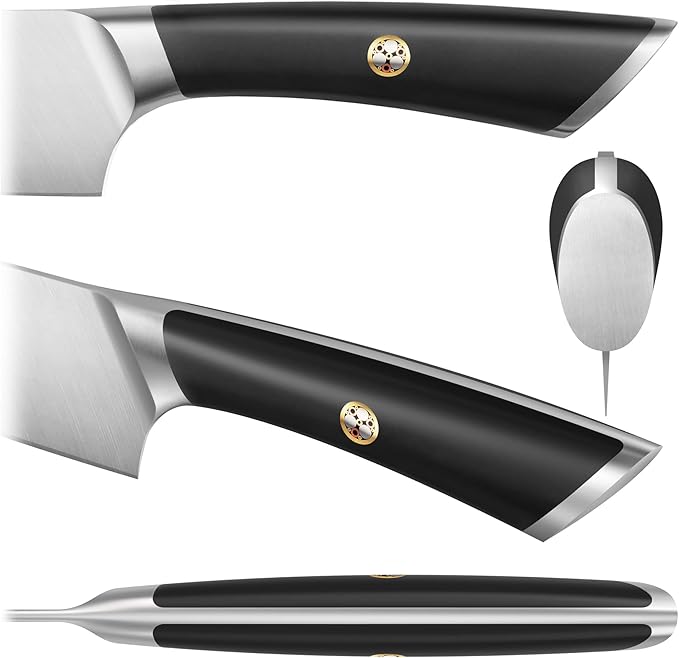 Cangshan ELBERT Series German Steel Forged 4-Piece HUA Knife Block Set, Acacia (Black)
