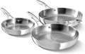Premier Stainless Steel 3-Piece Fry Pan Set
