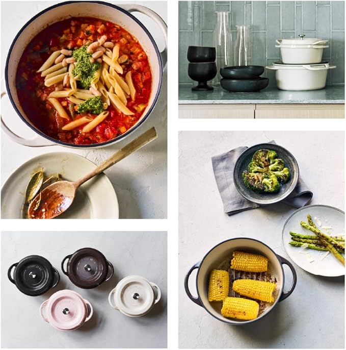Vermicular Oven Pot | Non-Toxic Enameled Cast Iron Pot | 26cm (5.3 Qt) | Oven-safe | Induction-compatible | Dutch Oven | Made in Japan | Serves 5-6 | Pearl Brown