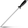 Superior Knife Sharpening Rod, 12 Inch Professional Diamond Brushed Sharpening Steel
