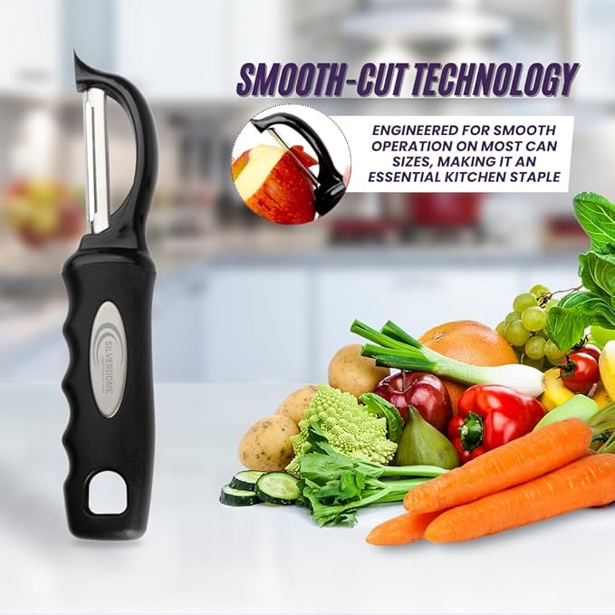 Premium Swivel Peeler- Super Sharp Stainless Steel Blades for fast and efficient Kitchen Prep- Ergonomic Handle- Dishwasher Safe- Equipped with sharp tip to remove Blemishes on Vegetables