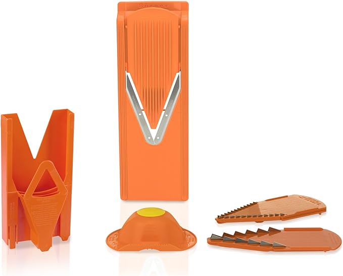 Swissmar Borner V-1001 V-Slicer Plus Mandoline 5 Piece Set (Orange)