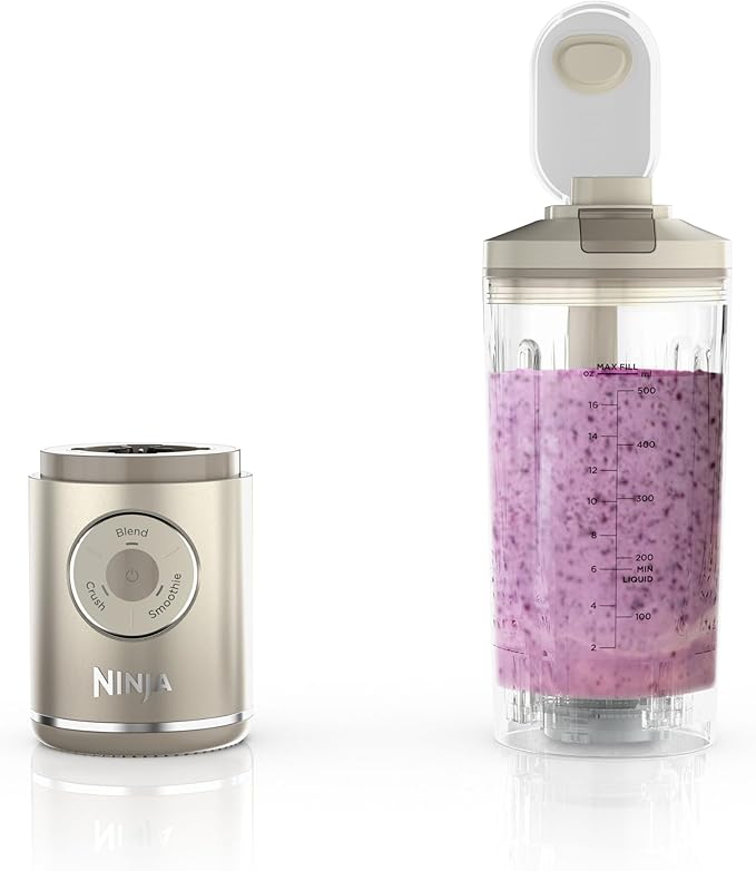 Ninja BC251IV Blast Max Personal Cordless Blender for Smoothies, Blend, Ice Crush, 22 oz. Twist & Go Vessel, Cream - Certified Refurbished