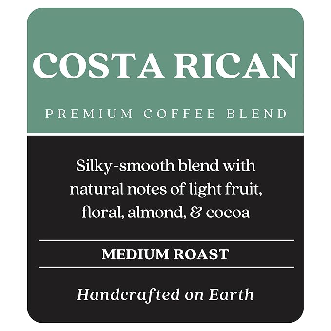 Copper Moon Medium Roast Whole Bean Coffee, Costa Rican Blend, 2 Lb