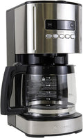 Kenmore Drip Coffee Maker - Programmable Cafe Machine With Glass Pot, Regular & Bold Brew, Auto Shut Off Large Water Reservoir, Reusable Filter, Kitchen Appliances For Cafeteria Barista, 12 Cup Black