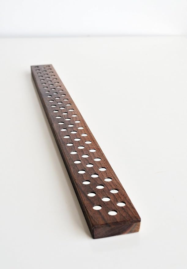 Magnetic Wooden Knife Bar Holder Strip, Cherry or Walnut, 12, 16, 20, or 24 Inch (24 Inch, Walnut)