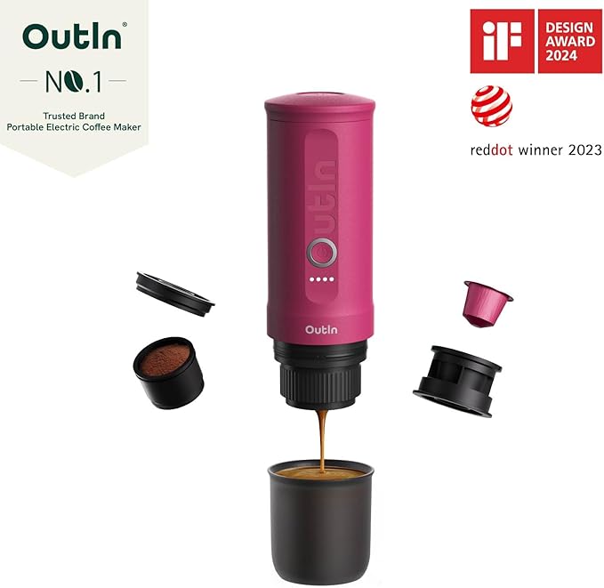 OutIn Nano Portable Electric Espresso Machine, Detachable Universal Coffee Stand
