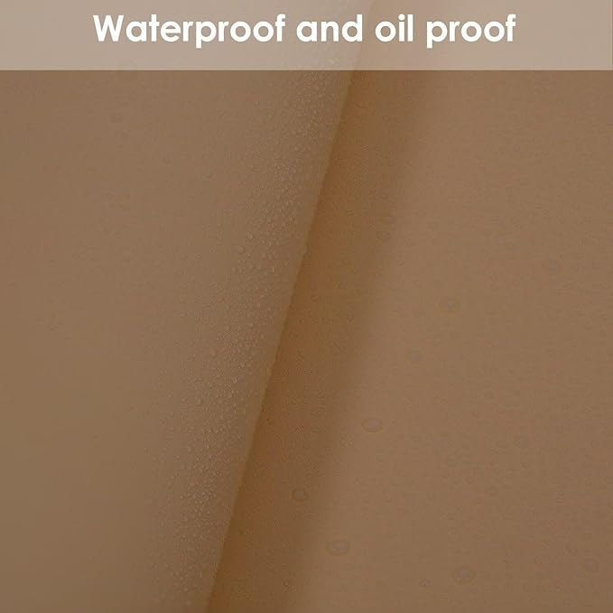 Leather Desk Mat,1.8mm Thick,15.75x63 Inch Desk Cover,Desk Protector Mat,Dresser Cover Top,XL Desk Mat,Table Top Protector,Dresser Protector Top,Desk Cover Protector(Khaki+Silvery,15.75x63)