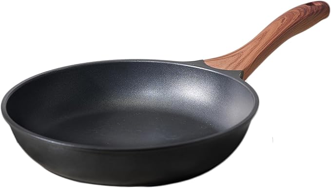 Nonstick Skillet 9.5 Inches Black Granite, Non Stick Frying Pan For Chef Cooking, Omelette Pan Egg Frying Healthy Stone Cookware, Compatible with All Stovetops, PFOA Free (Black, 9.5inch)
