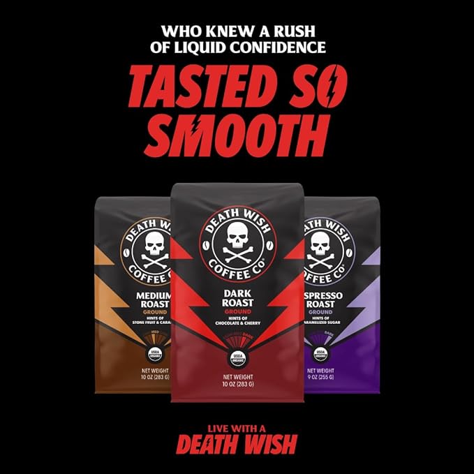 Death Wish Coffee - Single Serve Pods - Medium Roast - Made with USDA Certified Organic - 10 Count (Pack of 1)