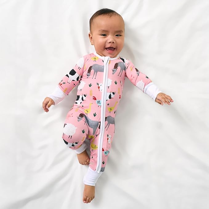Little Sleepies Pajamas for Baby Boys & Girls, Viscose from Bamboo Baby Pajamas, Preemie & Newborn Sleepers, 2-Way Zipper PJs