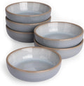 famiware Nature Ceramic Soy Sauce Dish, Dipping Bowls Set of 6, 3 oz Dipping Sauce Bowls/Dishes/Cups/Plates, Small Serving Bowls for Side Dishes, Condiments, Sushi, Appetizer, Dessert, Light Blue