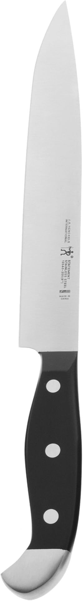 HENCKELS Statement Razor-Sharp 8-inch Slicing Knife, German Engineered Informed by 100+ Years of Mastery, Black/Stainless Steel
