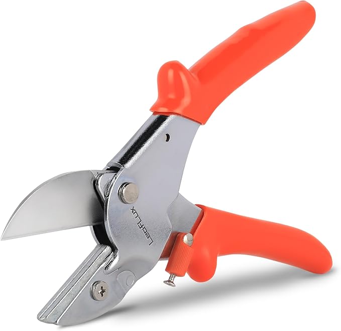 8" Professional Heavy Duty Anvil Pruning Shears with SK-5 Blades, Garden Shears for Dry Stems and Small Branches, Gardening Scissors, Clippers for Wood, Plastic, Rubber, Leather | LFXP1108