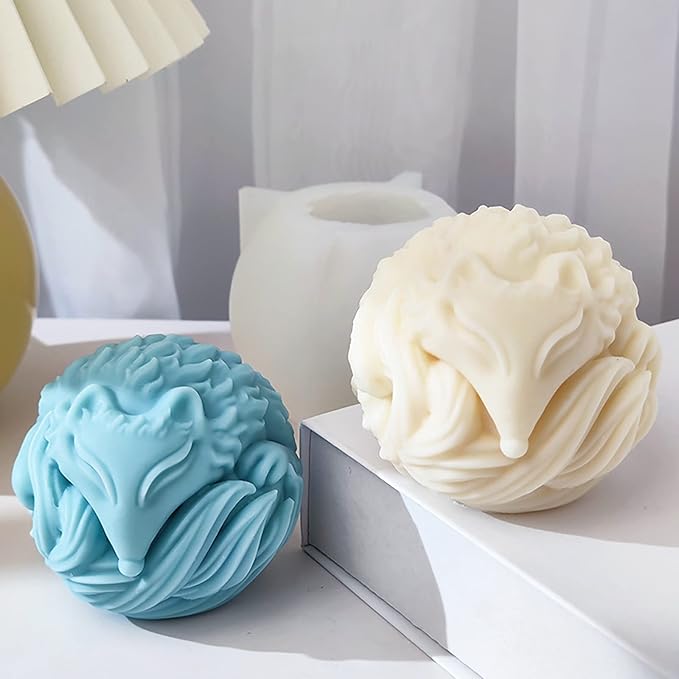 Fox Resin & Silicone Animal Molds - 3D Fox & Candle Molds for Soap & Candle Making