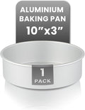 Restaurantware-Met Lux 10 x 3 Inch Straight-Sided Baking Tin, 1 Round Cake Pan - Oven-Ready, Freezable, Anodized Aluminum Round Baking Pan, Greaseproof, For Layer Birthday Cake