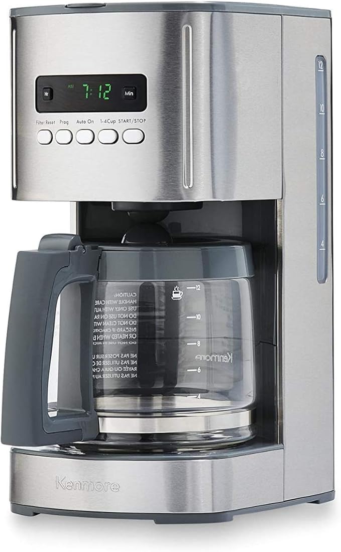 Kenmore 40706 12-Cup Programmable Aroma Control Coffee Maker in Stainless Steel