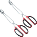 Stainless Steel Scissor Tongs with Comfort-Grip Handle 12-Inch, Set of 2