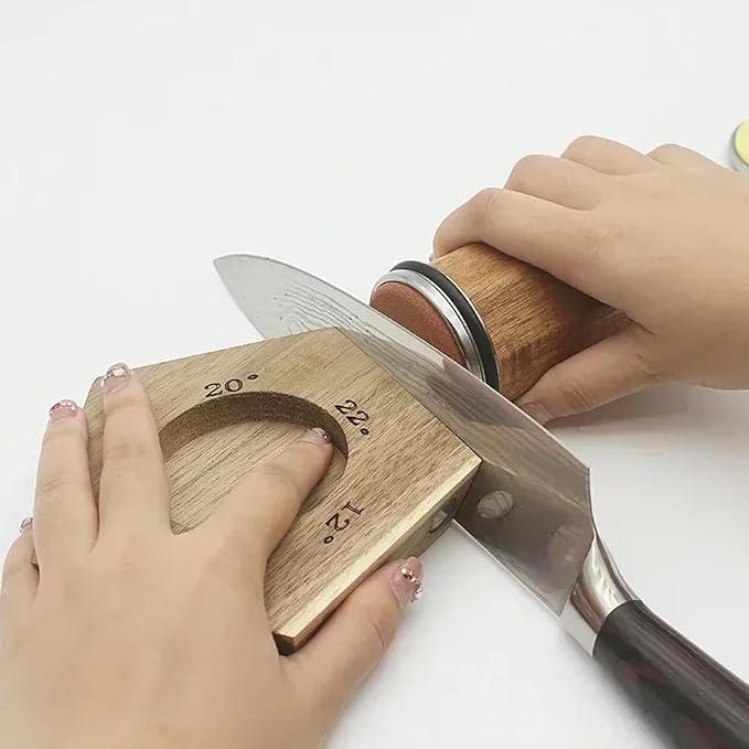 Rolling Knife Sharpener, Rolling Sharpener Kit for Kitchen and Chef's Knives with Industry Diamond&Corundum Stones for Sharp Edges, 5 Magnetic Angle Offer 12/15/18/20/22°