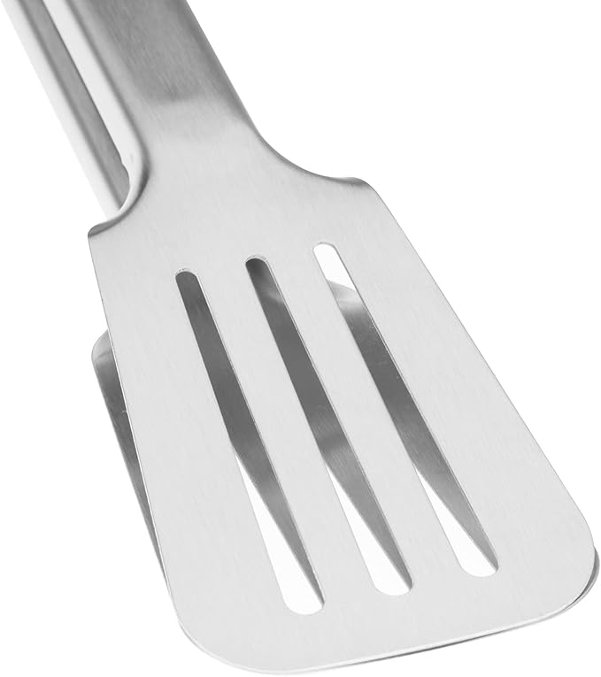 Premium 304 Stainless Steel Barbecue Turners, Heavy Duty Non-Stick BBQ Cooking Kitchen Tongs, 9" and 12" Blue