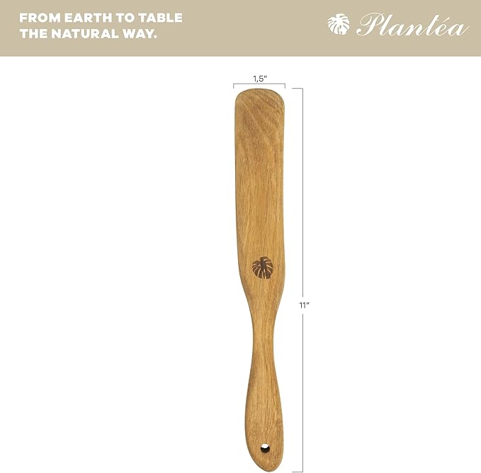 Skinny Wooden Spurtle for Sourdough Starter – Handcrafted Wooden Sourdough Stir Stick & Spatula – Multipurpose Spurtle for Bread Dough Mixing, Cooking & Baking Tools Set