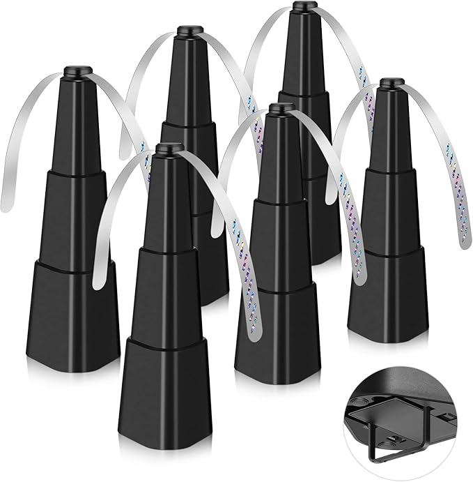 Fly Fans for Tables, Fly Repellent Fan for Indoor/Outdoor, Food Fans to Keep Flies Away for Party, BBQ, Home, Picnics, Travel, Portable and Easy Use 6 Pack (Black)