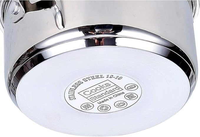Cooks Standard 18/10 Stainless Steel Stockpot 24-Quart, Classic Deep Cooking Pot Canning Cookware with Stainless Steel Lid, Silver