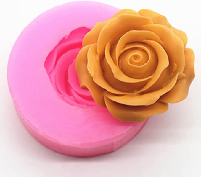 Rose Petal Resin Mold - Circle & Round Shapes, Soap & Candle Mold, Peony Design