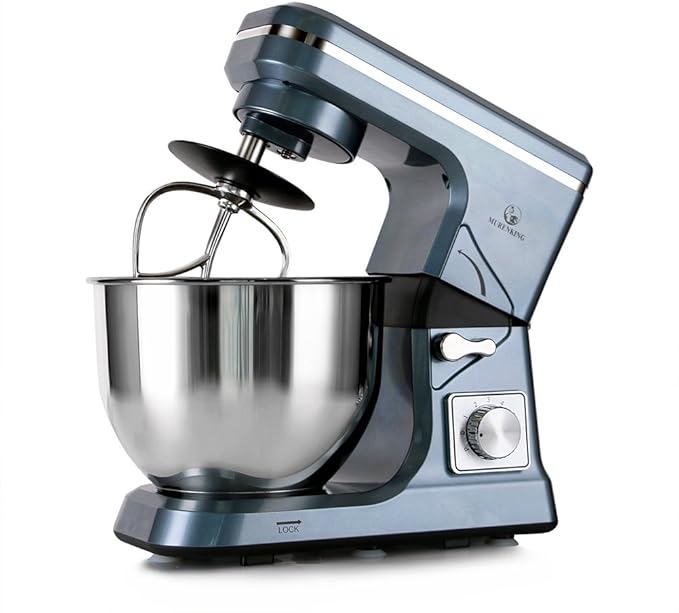 Stand Mixer,5.3-Qt & 500W & 6+P Speed MK36 Tilt-Head Kitchen Electric Food Mixers Home Baking Dough Machine with Accessories (Gray Blue)