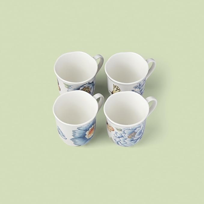 Lenox 833418 Butterfly Meadow Blue 4-Piece Mug Set