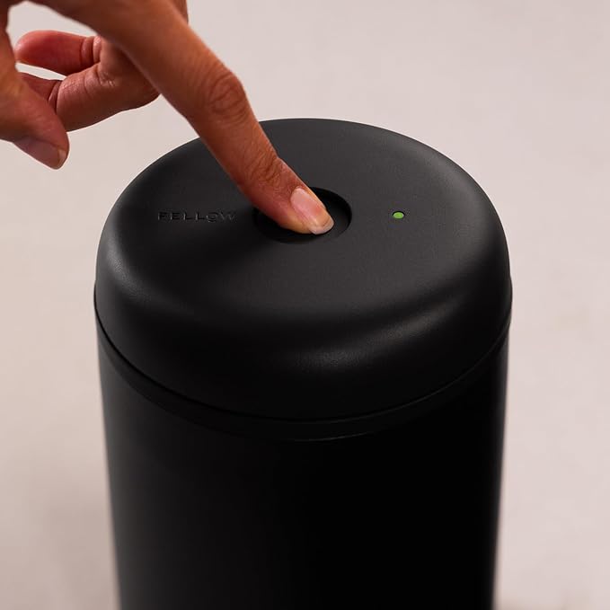 Fellow Atmos Electric Vacuum Canister & Storage Container - Airtight Coffee & Food Storage Containers - Coffee Containers - (Matte Black, 1.2 Liter)