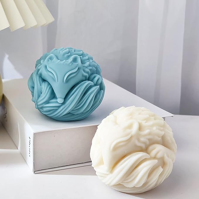 Fox Resin & Silicone Animal Molds - 3D Fox & Candle Molds for Soap & Candle Making