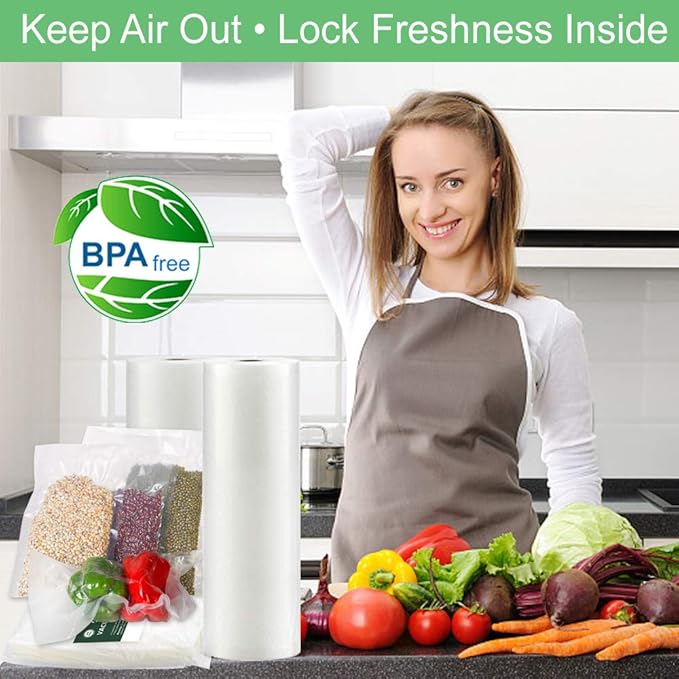 O2frepak 100 Plus Quart 10" x 13" Vacuum Sealer Bags with BPA Free and Puncture Prevention,Vacuum Seal Freezer Bags,Great for Sous Vide Vaccume Sealer PreCut Bags