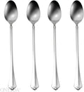 Oneida Silverware Set, Juilliard Fine Flatware 4-Piece Iced Teaspoon Set, Service For 4, Dishwasher Safe 18/10 Stainless Steel, Mirror Finish, Home Kitchen Utensils, Tall Drink Spoons (Silver 4 Piece)