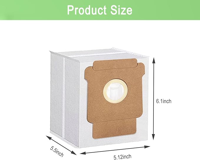 12 Pack Q0520 Vacuum Bags for iRobot Roomba Vacuum 2 Q0520 Essential Robot Vacuum Cleaner,Roomba 105 Combo/Vac,Plus 405 404 505 Combo Max 705 Vac,Max 705 Combo Robot,Disposable Auto-Empty Dust Bin Bag
