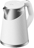OLEGA 1.8L Electric Water Kettle: 1500W Electric Kettles for Boiling Water, BPA-Free Stainless Steel Electric Hot Water Kettle Auto Shut Off Water Boiler Tea Kettle Teapot for Tea Coffee, White