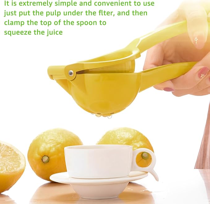 2 Pcs Lemon Squeezer Hand Press Aluminum Alloy Lime Squeezer Manual Citrus Juicer Multipurpose Lime Juicer for Kitchen Bar Restaurant