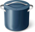 Caraway Stock Pot - 12 Qt Ceramic Coated With Lid - Free From Forever Chemicals - Large for Bigger Batches - Navy