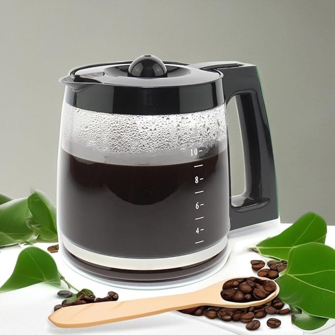 12-Cup Replacement Glass Carafe Pot Compatible with Hamilton Coffee Maker Models 46310, 49976, 49966, 49350, 49957, 49954, 49933, 49980A, 49980Z, 49983, 49618, 46300, 49950