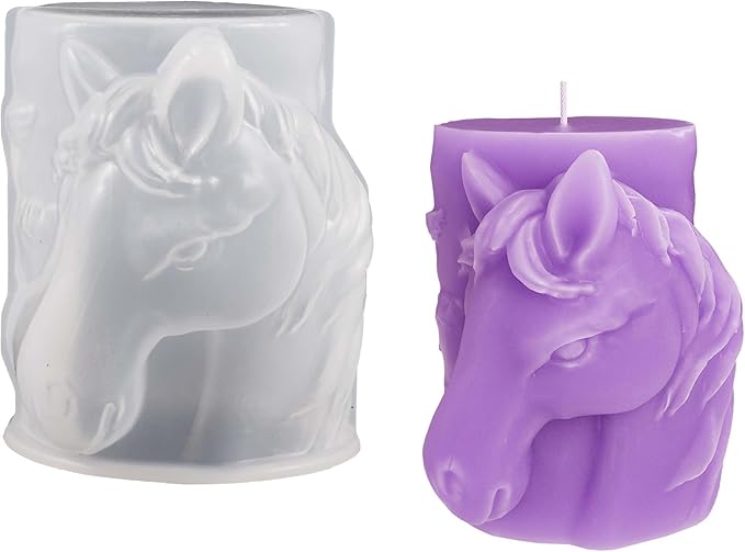 Pegasus Cylinder Animal Resin Casting Silicone Mold for Home Decor & Candle Making Wave Spiral Mold