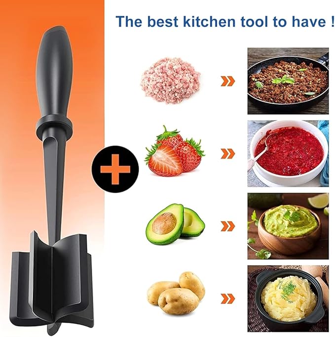 1Pcs Nylon Beef Smasher Heat Resistant Non Stick Meat Masher Tool Practical Ground Beef Smasher Reusable for Cooking