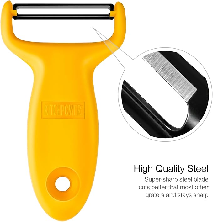 Vegetable Potato Peelers for Kitchen, Y Peeler for Apple Veggie Potatoes Fruits Carrot, Carbon Steel Blade 3-Pack Orange/Blue/Yellow